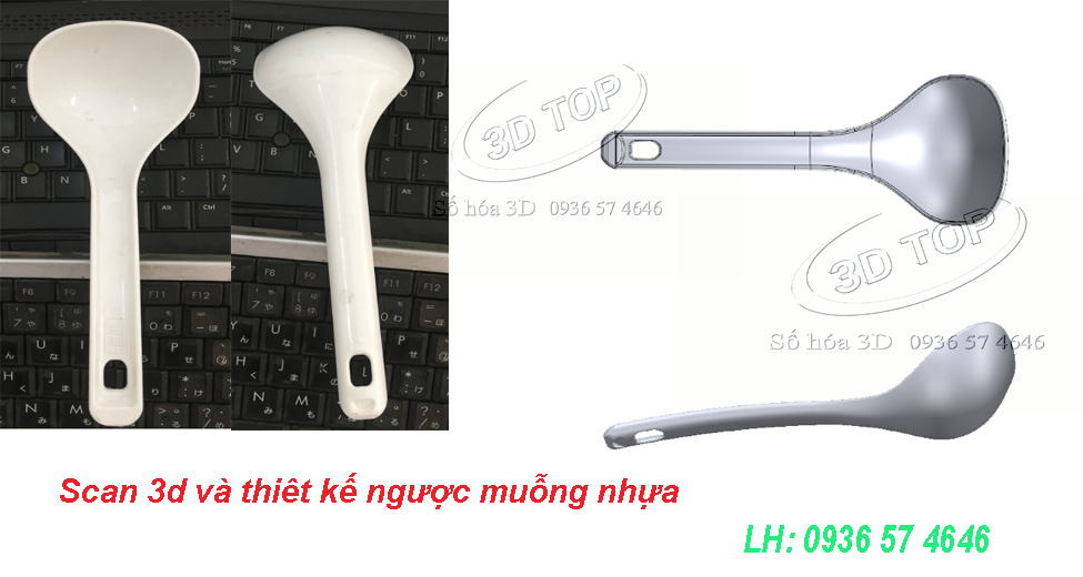 Scan 3D Thiết kế ngược sản phẩm nhựa, chai nhựa, nghành nhựa gia dụng.
